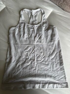 Lululemon White Racerback Performance Tank Top